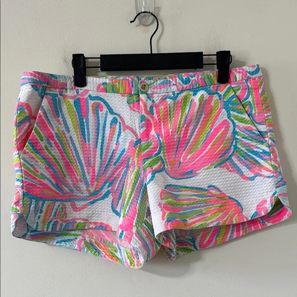 Lilly Pulitzer Adie Shorts Resort White Shellabrate Size 10 - Picture 3 of 10